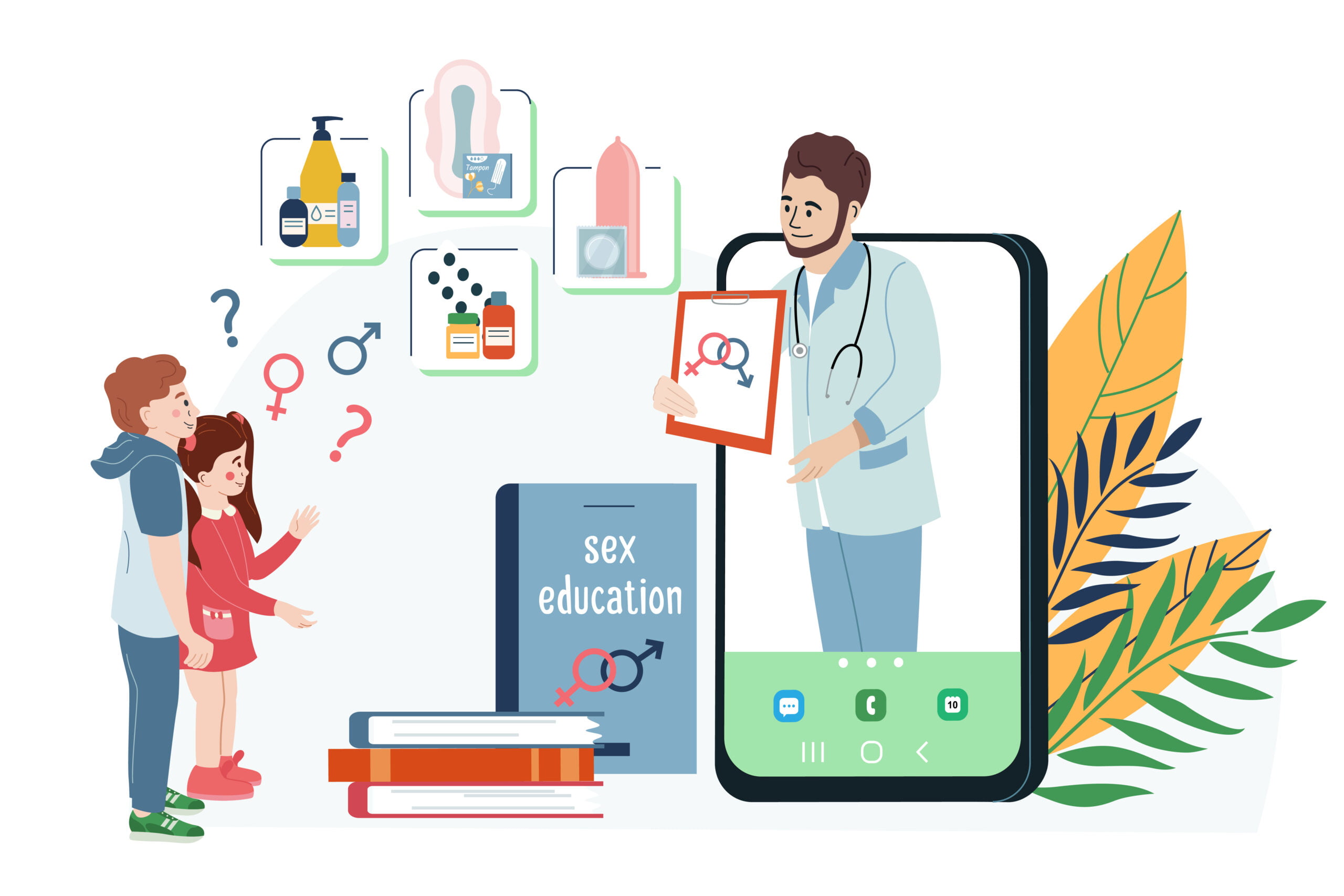 Online Sex Education Being Taught by Ioza Learning - An Illustration Online Sex Education Being Taught by Ioza Learning - An Illustration