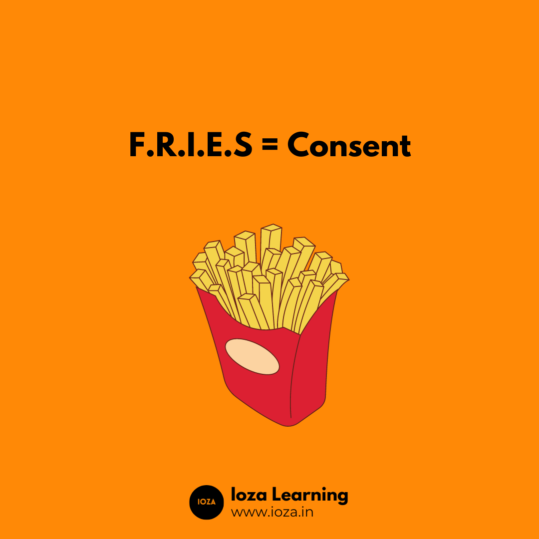 Live sex education classes by ioza learning where F.R.I.E.S is used to teach about consent
